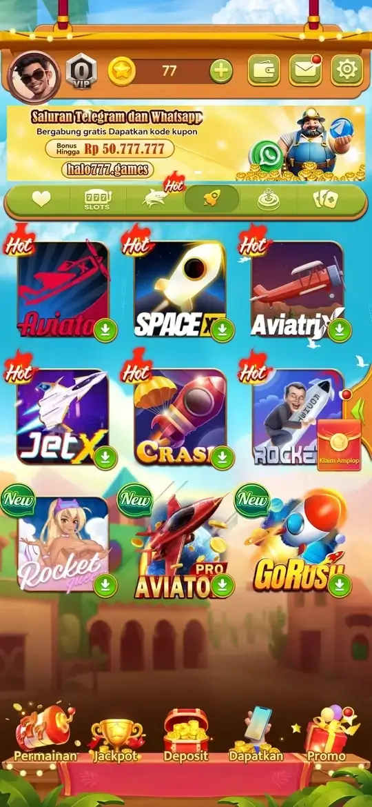 Koleksi crash game populer seperti Aviator